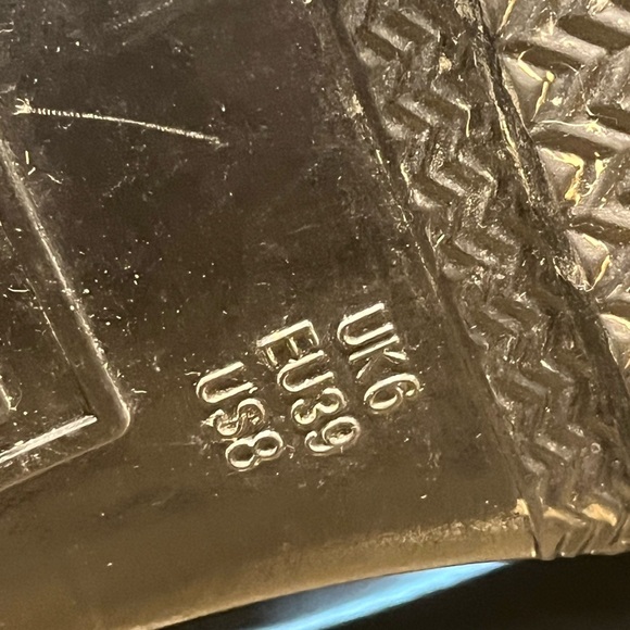 Hunter Rainboots Original Tall Gloss Rain Boot Wellies women's sz 8 Black - Picture 10 of 13